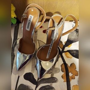 Steve Madden chrome silver shoes